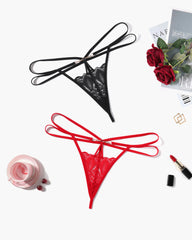 FLace Briefs Hollow Out Thong Panty