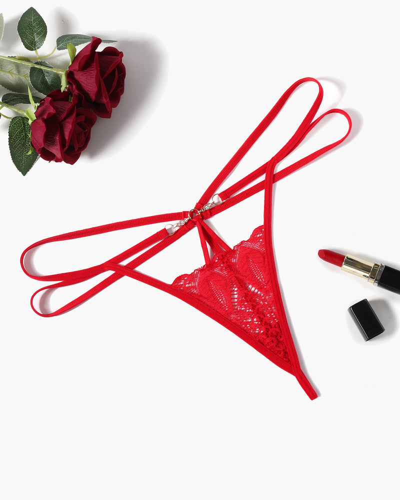 FLace Briefs Hollow Out Thong Panty