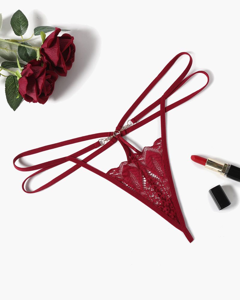 FLace Briefs Hollow Out Thong Panty
