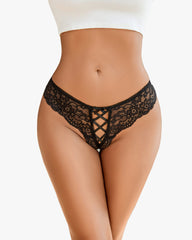 Criss Cross Lace Hipster Panty