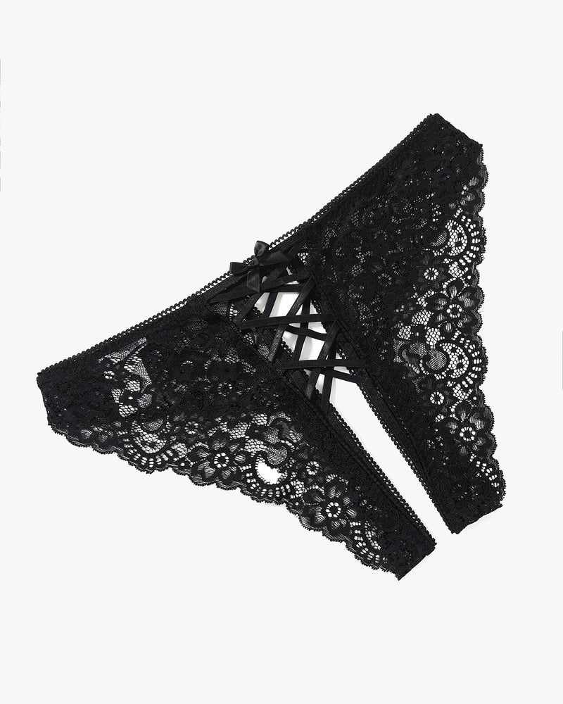 Criss Cross Lace Hipster Panty