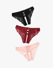 Criss Cross Lace Hipster Panty