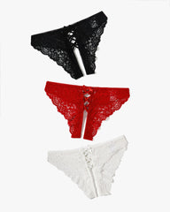 Criss Cross Lace Hipster Panty