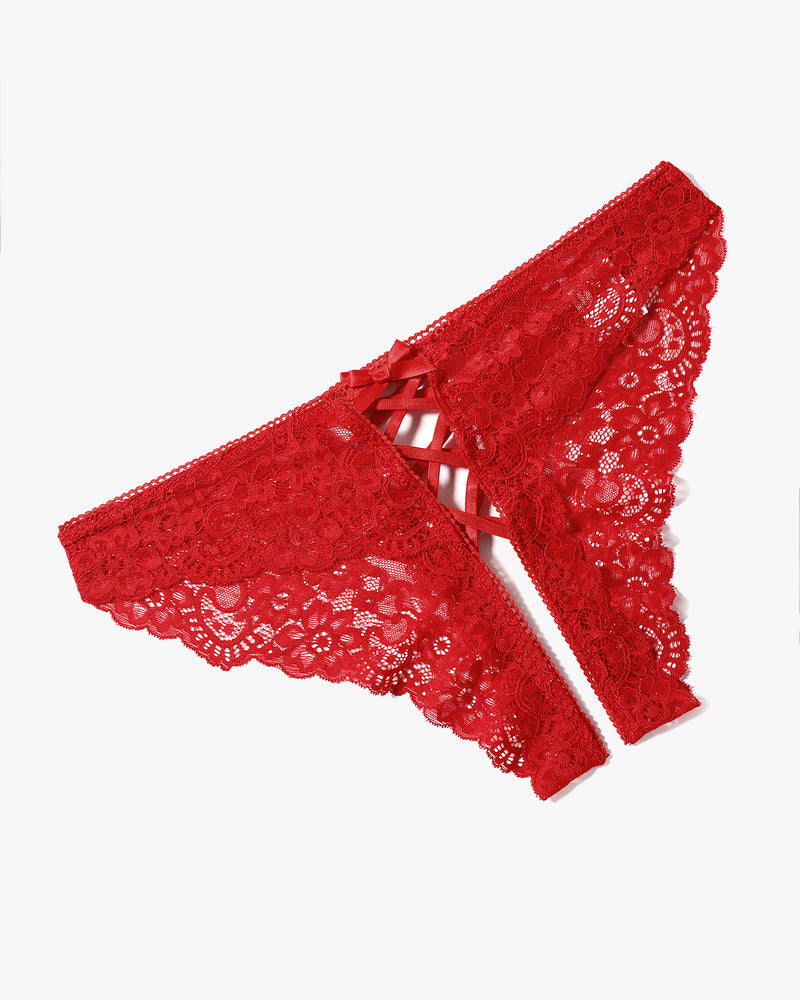 Criss Cross Lace Hipster Panty