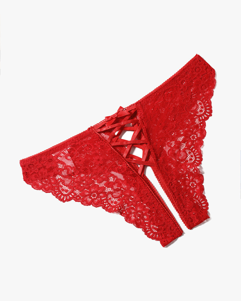 Criss Cross Lace Hipster Panty