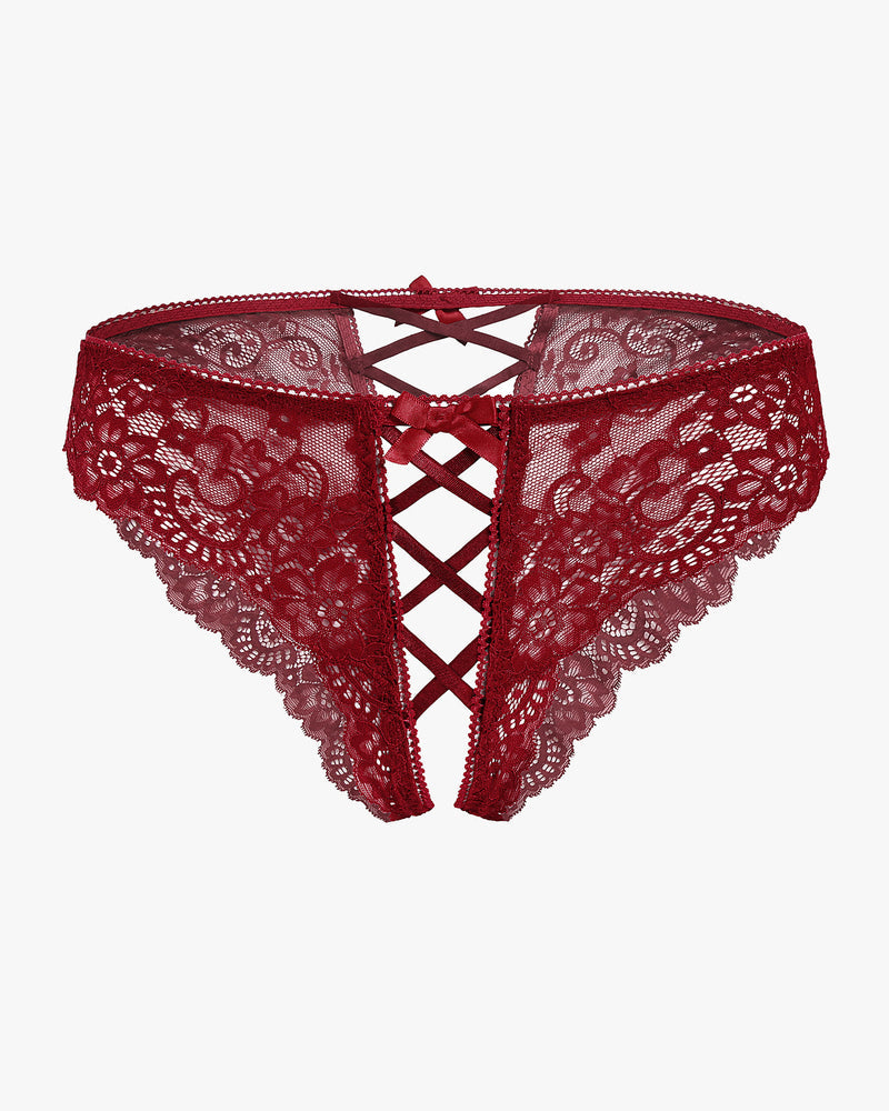 Criss Cross Lace Hipster Panty