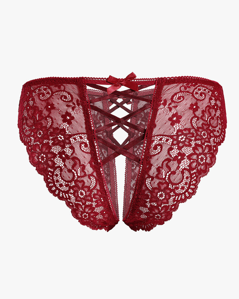 Criss Cross Lace Hipster Panty