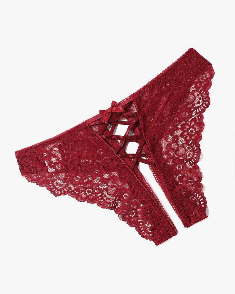 Criss Cross Lace Hipster Panty