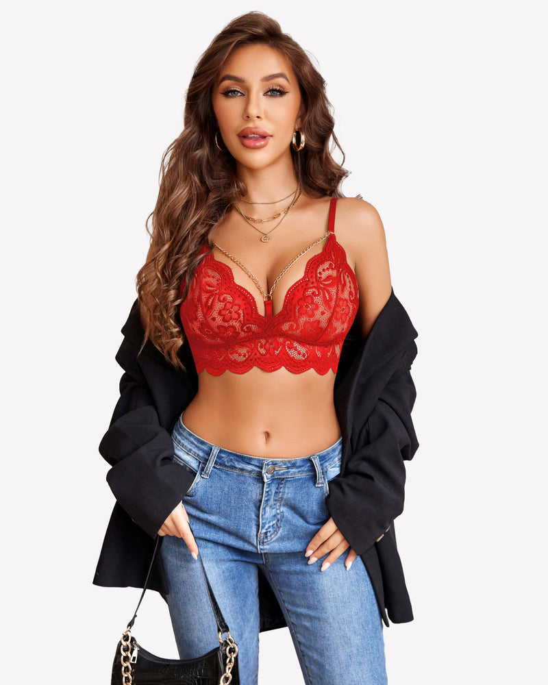 Garter Lingerie Lace Bra and Panty Set