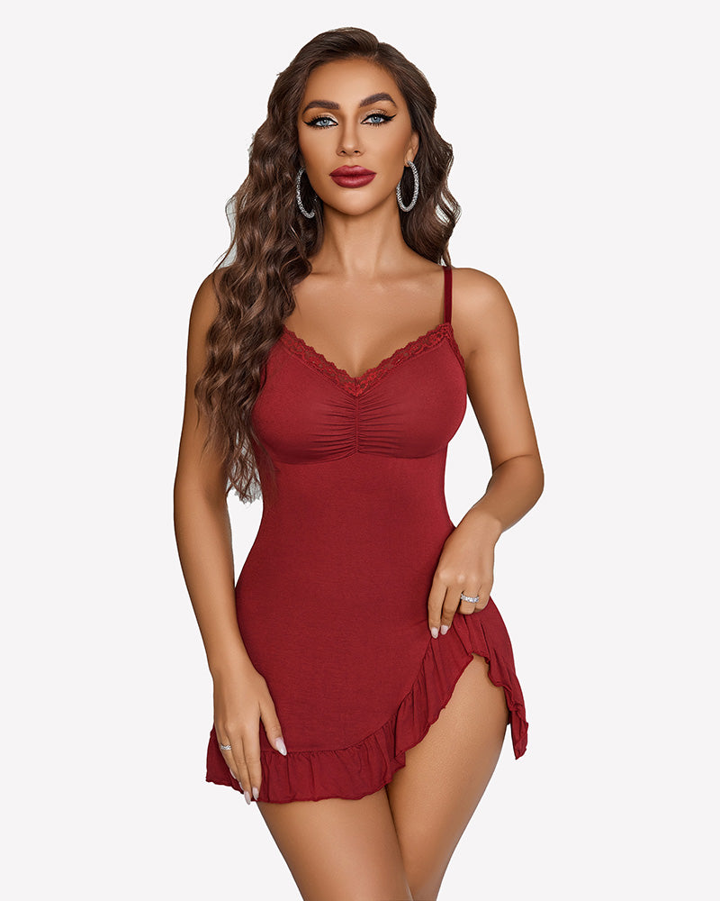 Modal Side Slit Chemise nighties