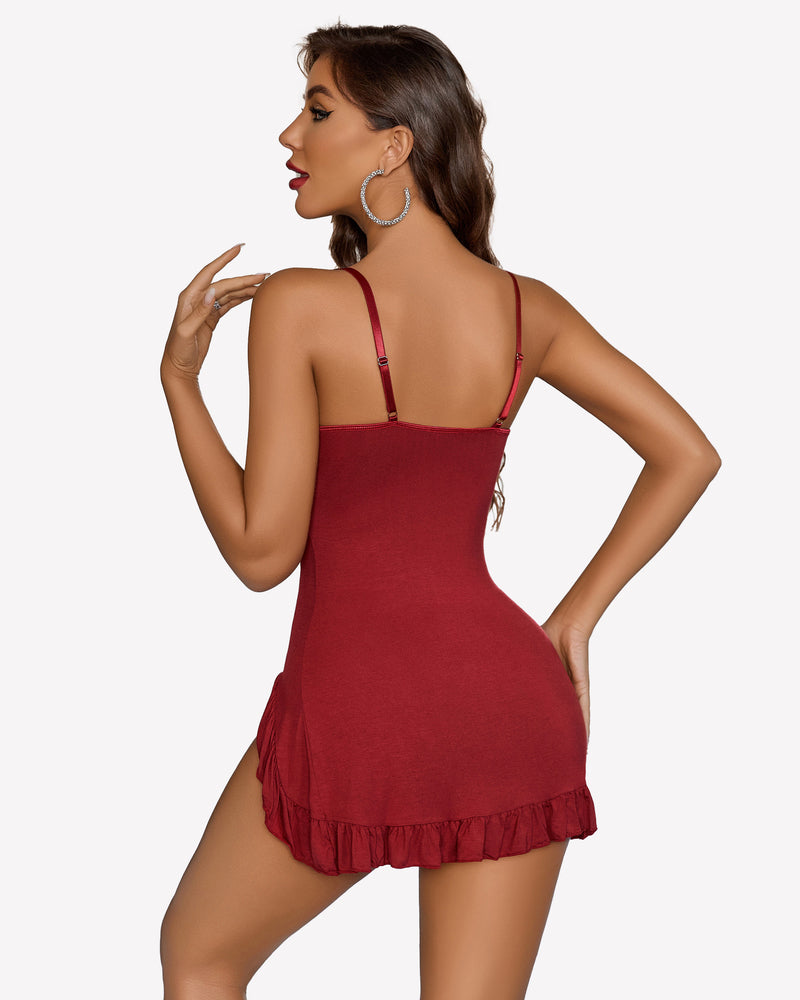 Modal Side Slit Chemise nighties