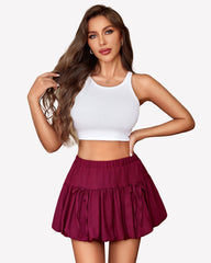 Bubble Puffy Hem A Line Skirts