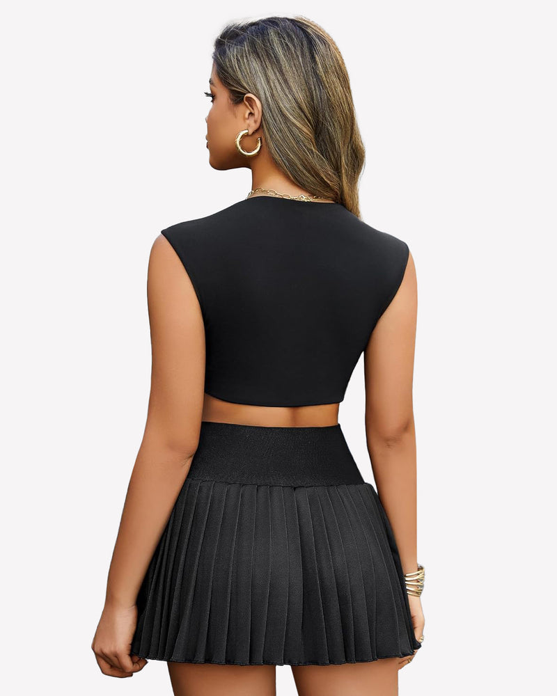 Y2k Mini Skirt High Waisted Pleated Skirt