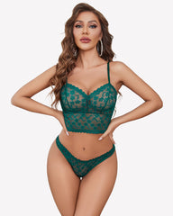 Sheer Lace Bra and Panty Sets