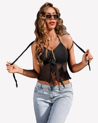 Mesh Tank Y2K Crop Top