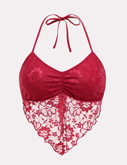 Crop Top Halter V Neck Cami Tank