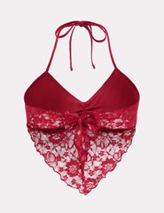 Crop Top Halter V Neck Cami Tank