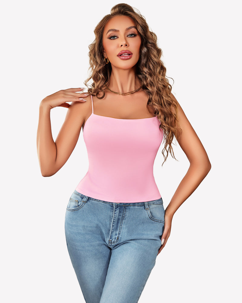 Double Lined Casual Basic Vest Cropped Top
