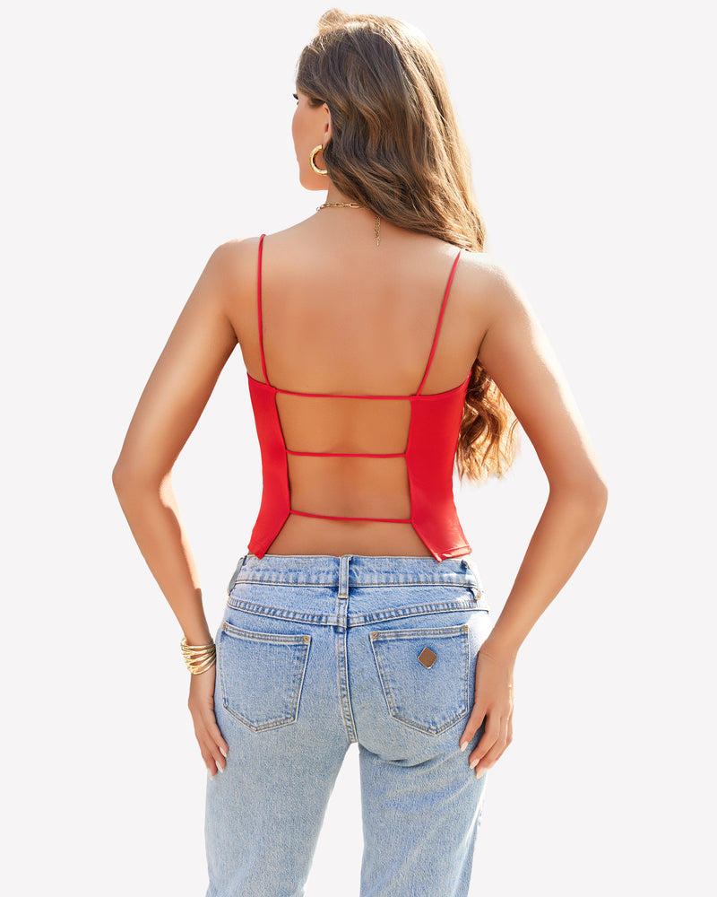 Double Lined Casual Basic Vest Cropped Top