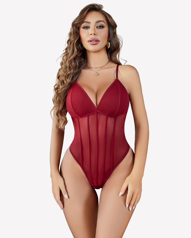 Cami Mesh Bustier Bodysuits