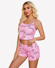Cami Pajama Sets Ribbed Lounge Set