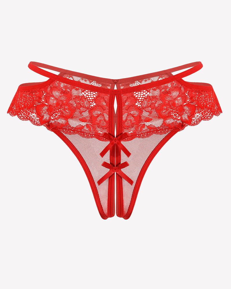 Lace Cheeky Mesh Hollow Thongs