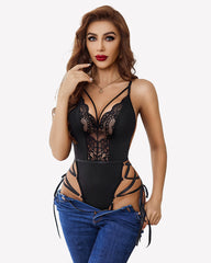 Lace Bodysuit Lingerie Sets with Garter Belts