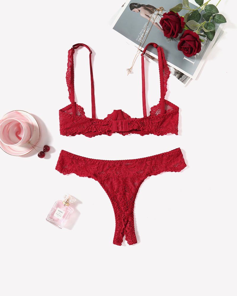 Push Up Lace Bra and Panty Sets