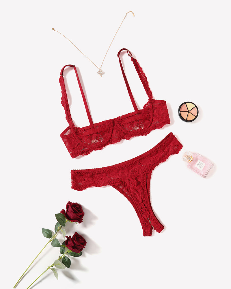 Push Up Lace Bra and Panty Sets