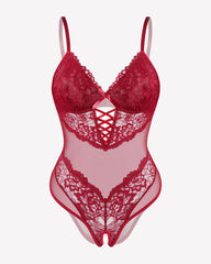 Lace V Neck Mini Bodysuit