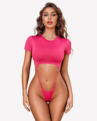 Short Sleeve Slim Fit Crew Neck Body Suits