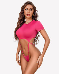 Short Sleeve Slim Fit Crew Neck Body Suits