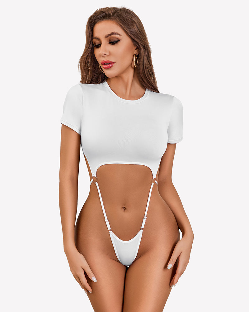 Short Sleeve Slim Fit Crew Neck Body Suits