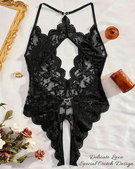 Deep V Lace Teddy Lingerie Bodysuit