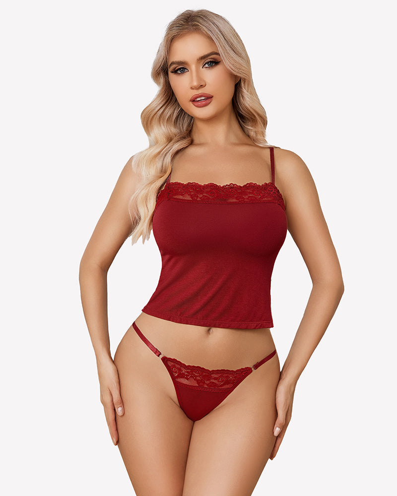 Cami Pajama Lace Trim  Sleepwear