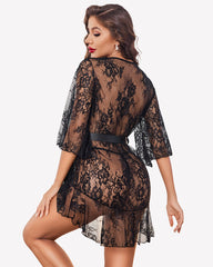 Lace Robes Babydoll Lingerie Dress