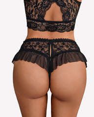 FLace Briefs with Cute Bow