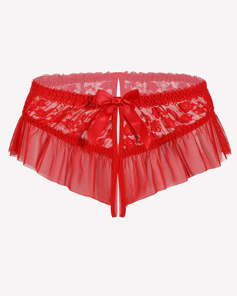 FLace Briefs with Cute Bow