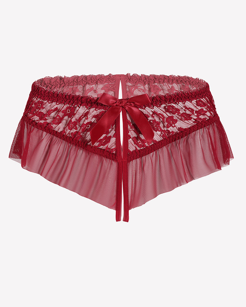FLace Briefs with Cute Bow