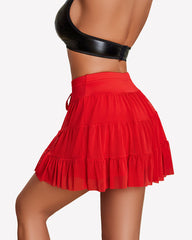 Mini Skirt Pleated Ruffle Y2k Skirts