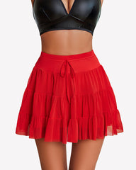 Mini Skirt Pleated Ruffle Y2k Skirts