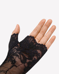 Short Lace Gloves Fingerless Bridal Wrist Glove
