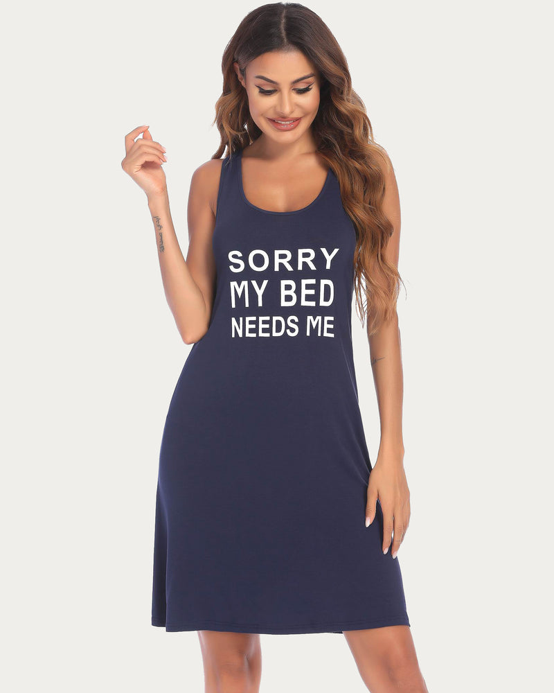 Print Chemise Racerback Night Dress