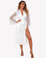 FLace Kimono Robe Bride Dressing Gown