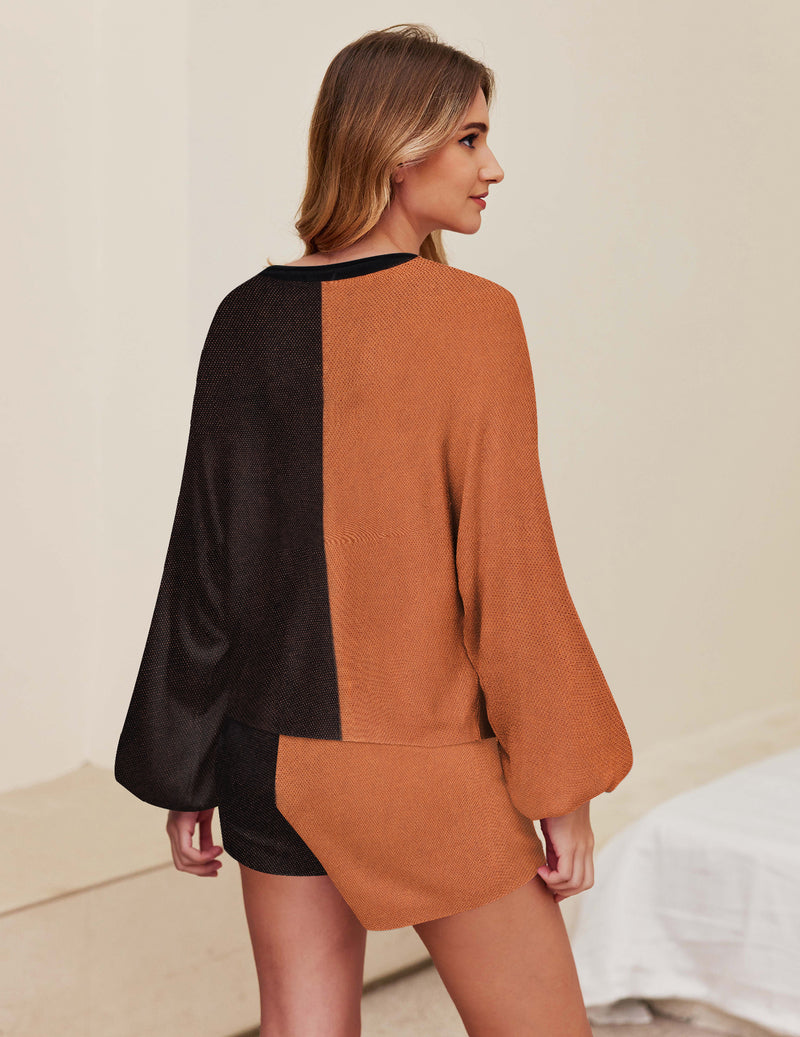 Ekouaer Pajamas Set Soft Knit Lounge Sets (US Only)