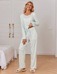 Ekouaer Premium Soft 2 Pack Long Sleeve Pajama Set (US Only)
