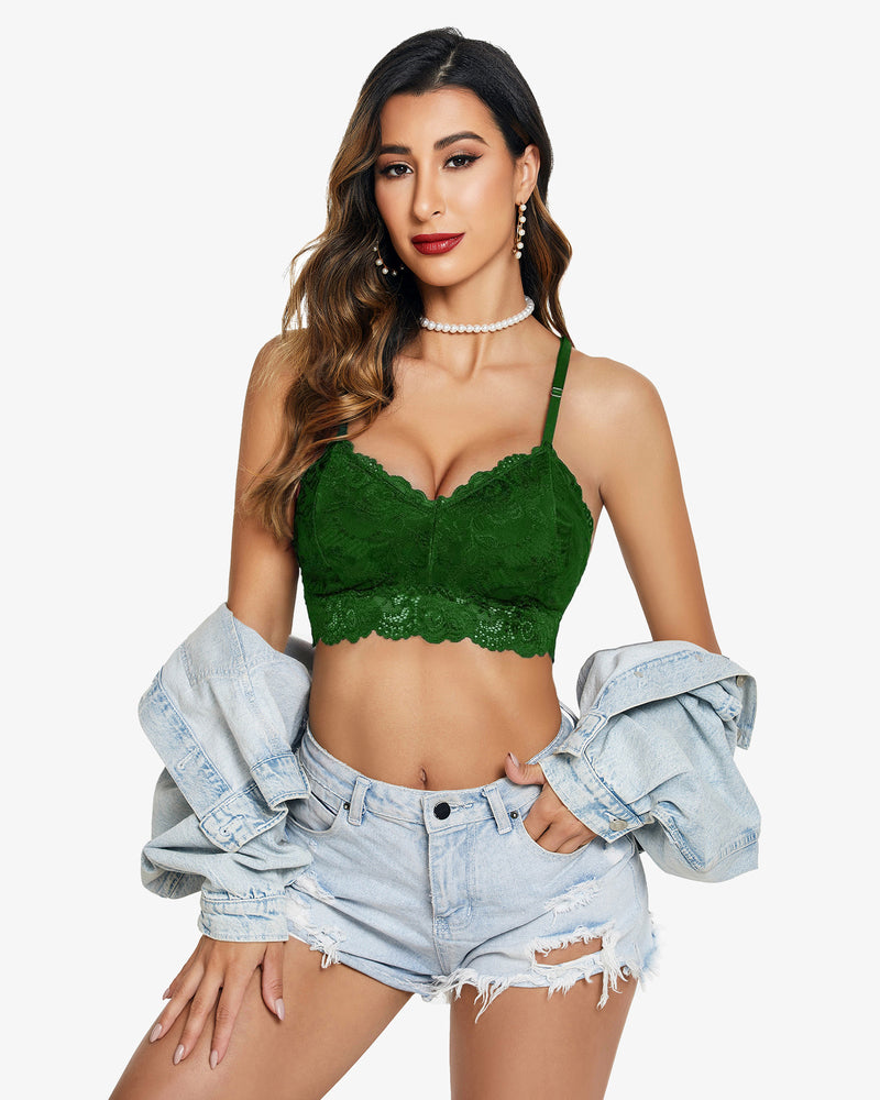 Padded FLace V Neck Crop Top
