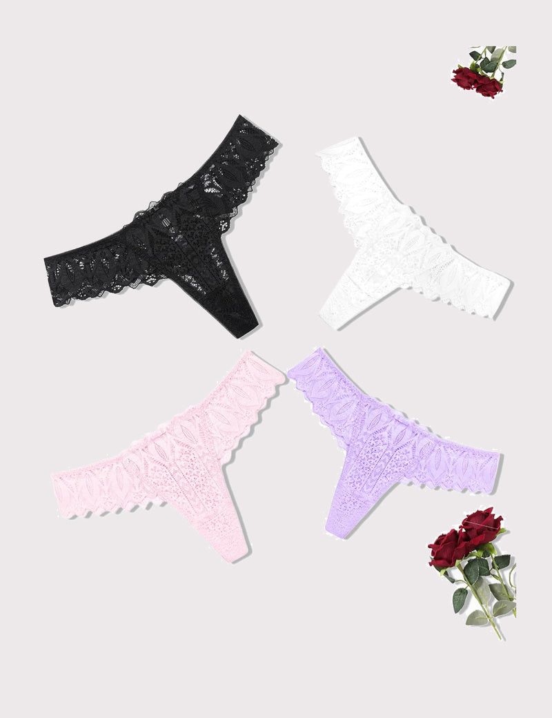 Lace Thongs Cross Back Underwear