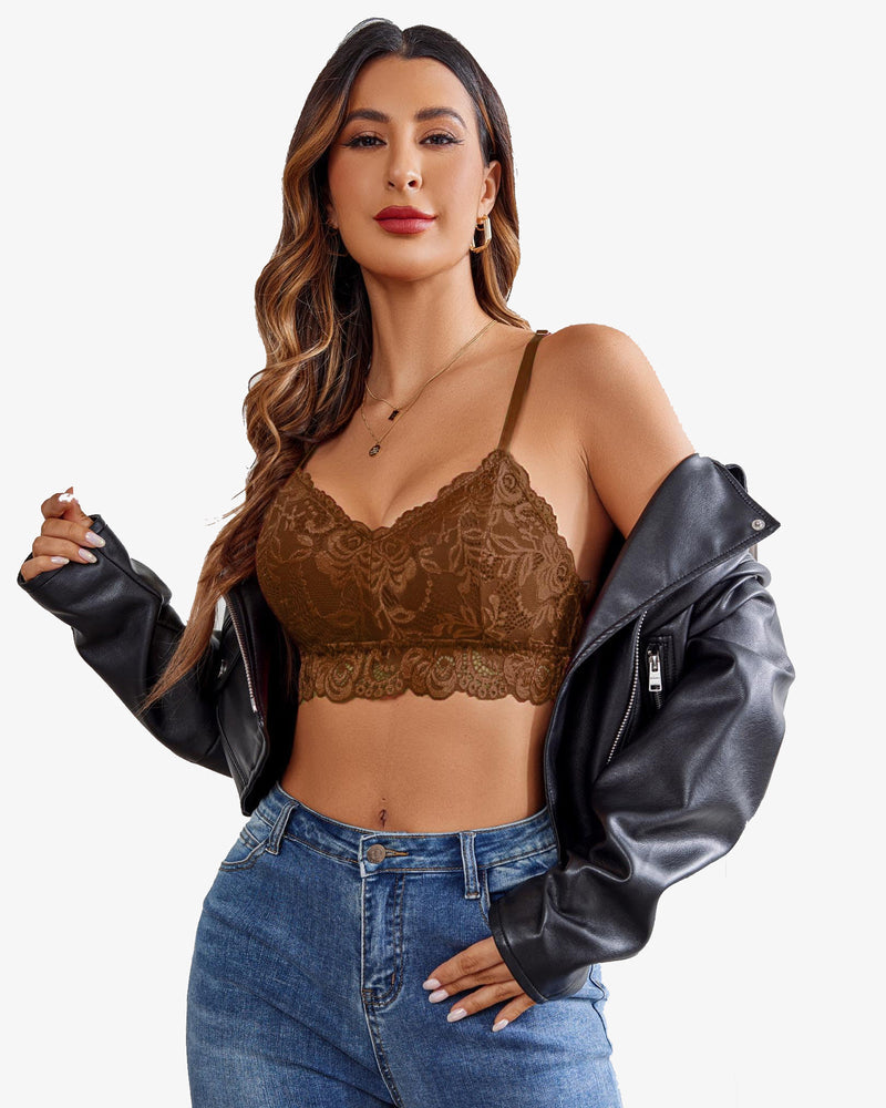Padded FLace V Neck Crop Top