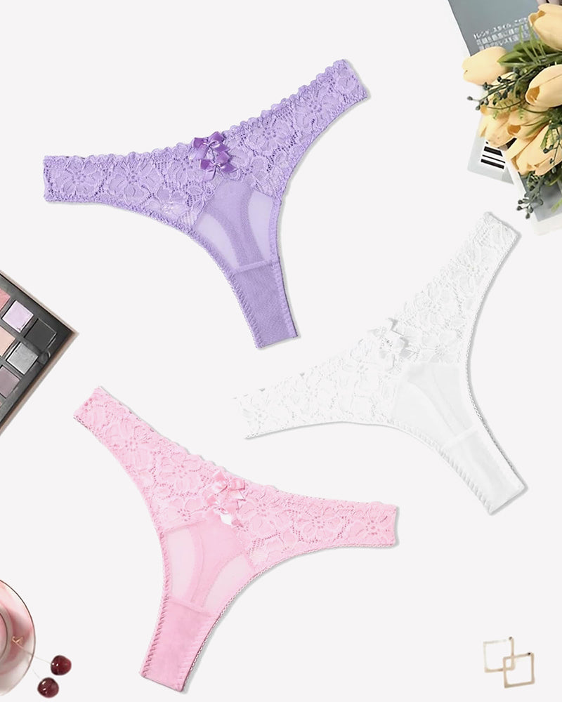 Lace Thongs Low Waist Cheeky Panties